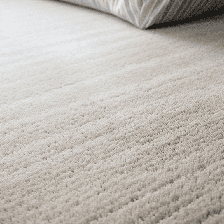 Vacuum lines of a freshly cleaned off-white carpet